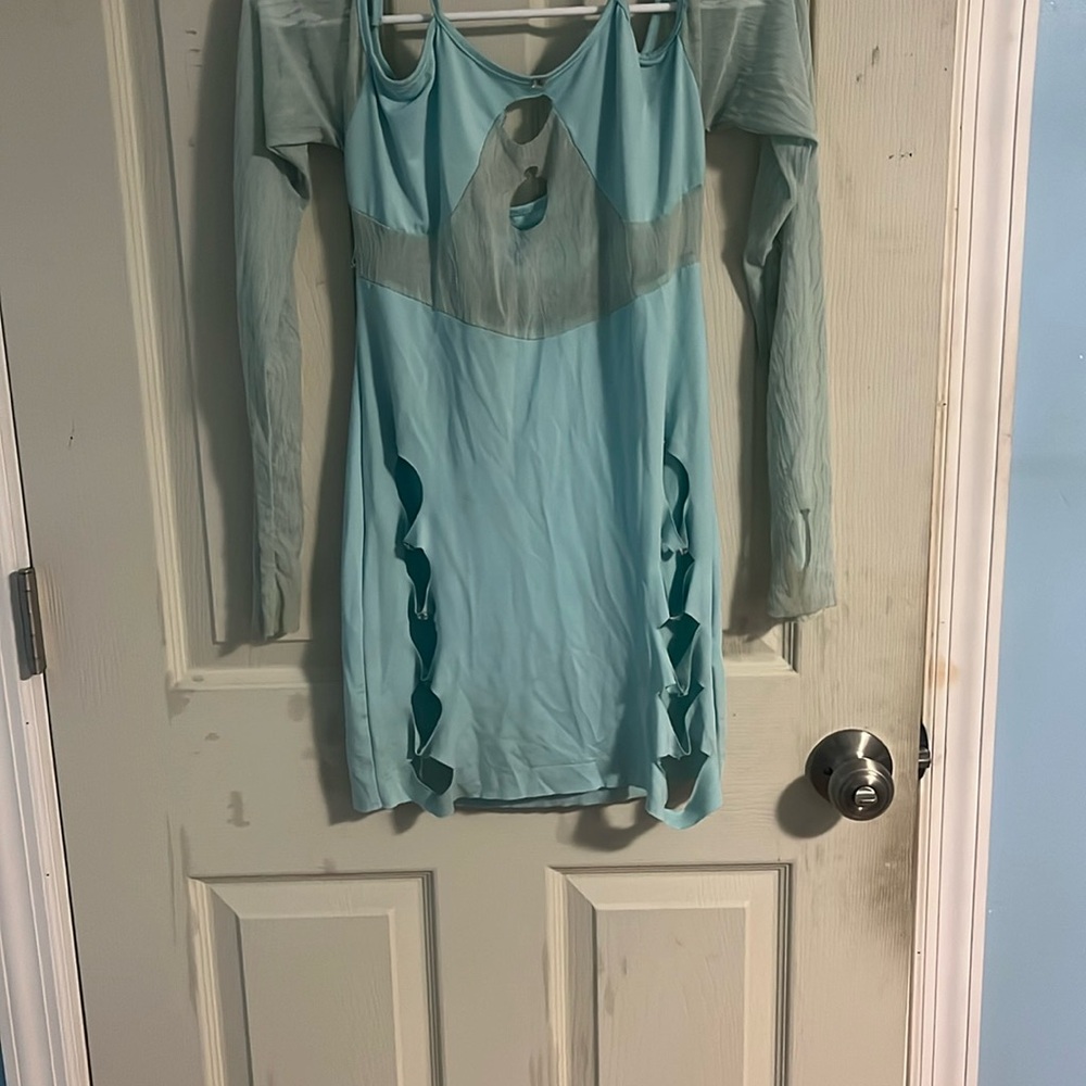 Light Blue Cutout Dress